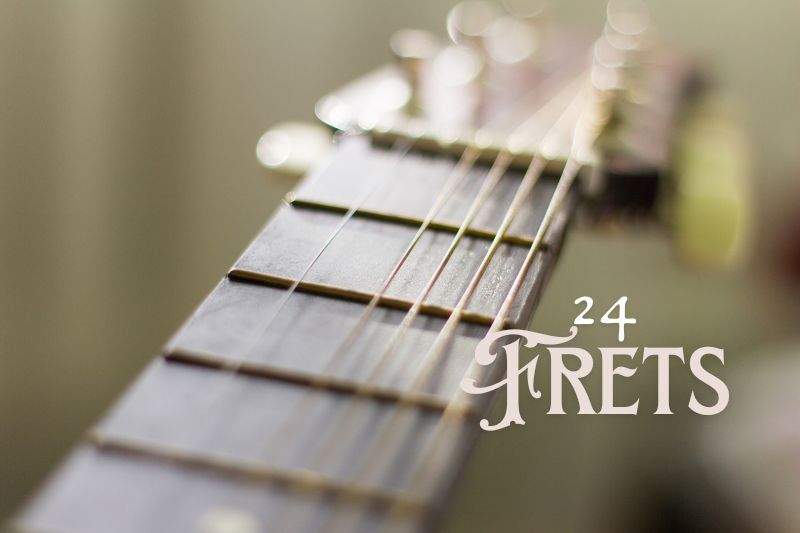 24 Frets On An Electric Guitar